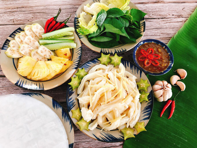 Dạ cỏ xào dứa Dạ cỏ xào dứa