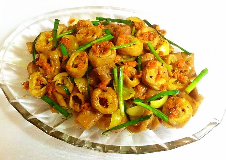 Da bò xào nghệ Da bò xào nghệ