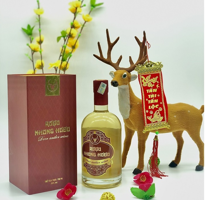 Rượu ngâm nhung hươu Hà Tĩnh - 450k/chai 750ml