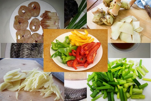 nguyên liệu cá lóc kho tộ